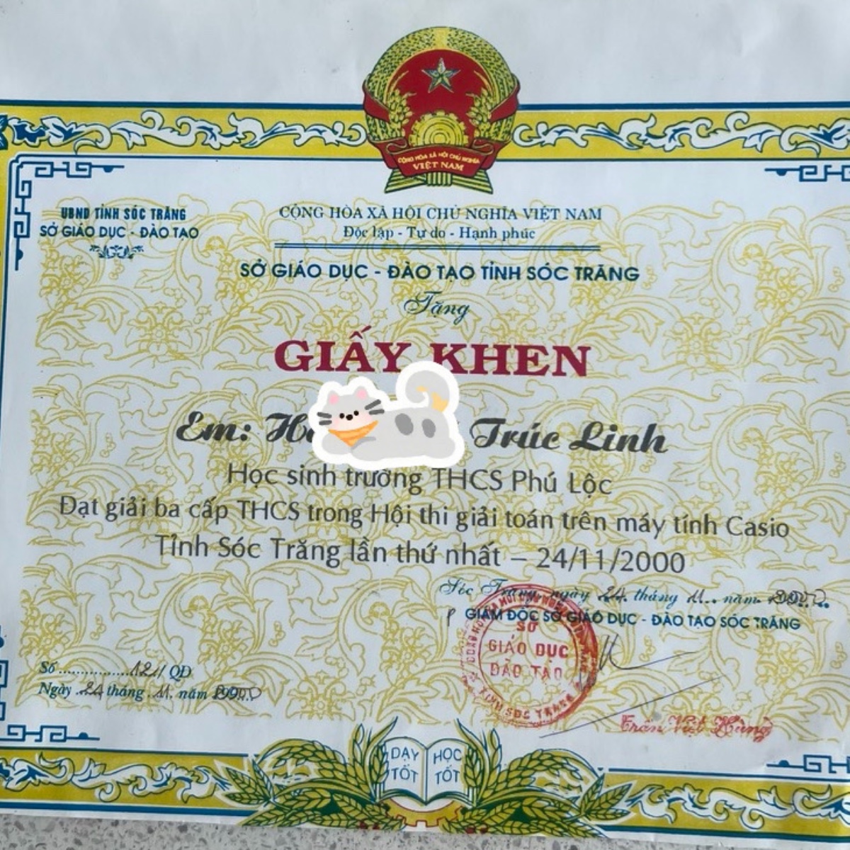 HỘI THI GIẢI TOÁN TRÊN MÁY TÍNH CASIO NĂM 2000